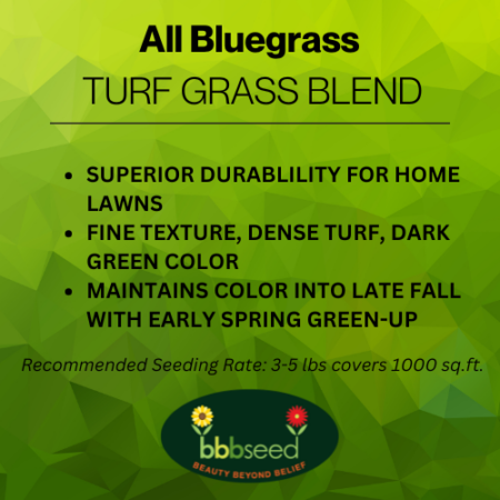 Image of All bluegrass turf grass label