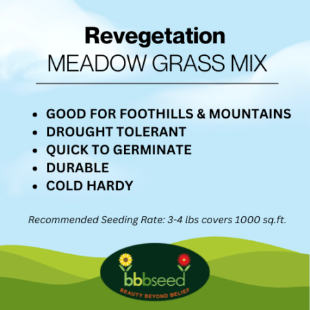 Image of revegetation grass mix label